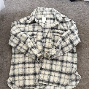 H&M Black and White Checkered Shirt